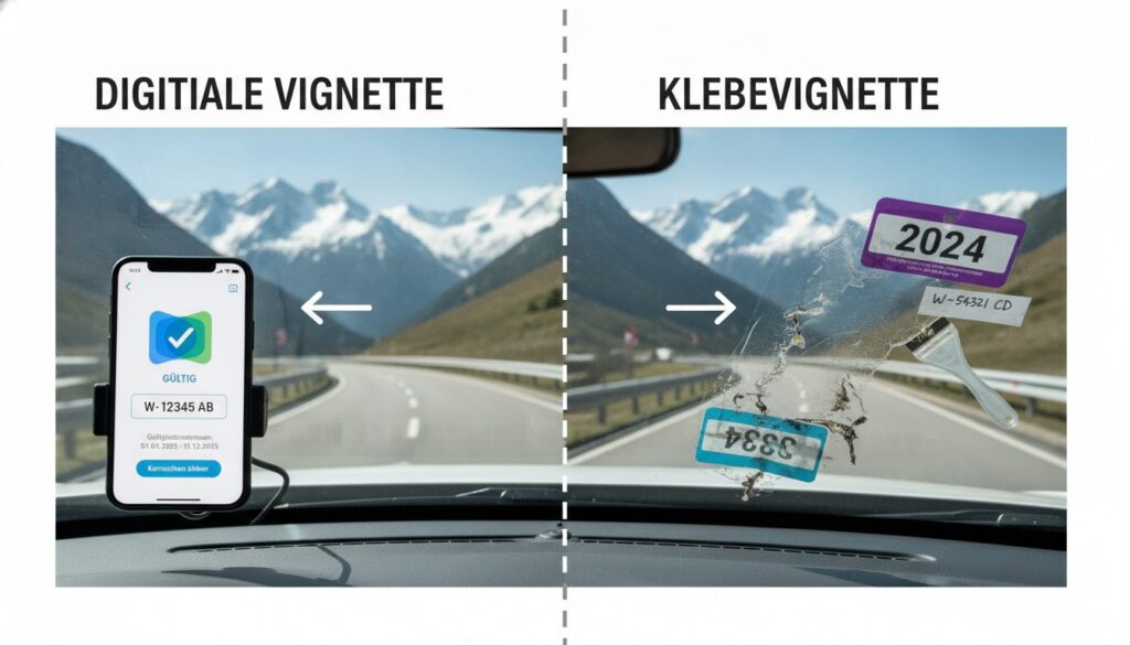 Digitale Vignette vs. Klebevignette: Welche Variante lohnt sich?