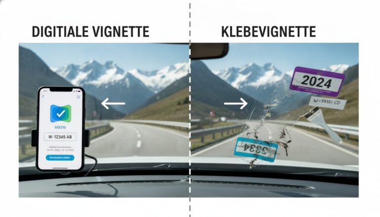 Digitale Vignette vs. Klebevignette: Welche Variante lohnt sich?