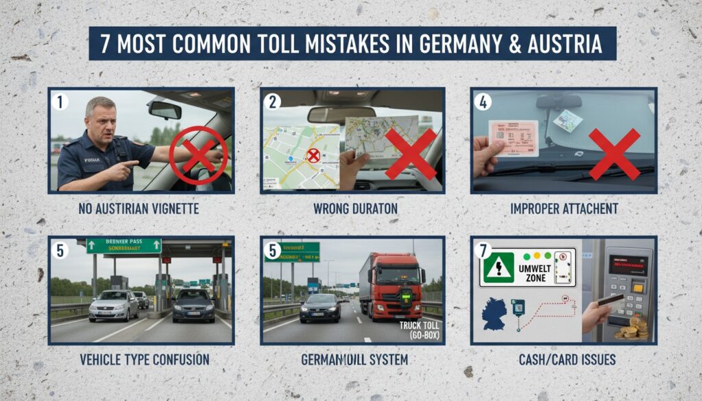 Die 7 häufigsten Fehler bei der Mautpflicht in Deutschland und Österreich